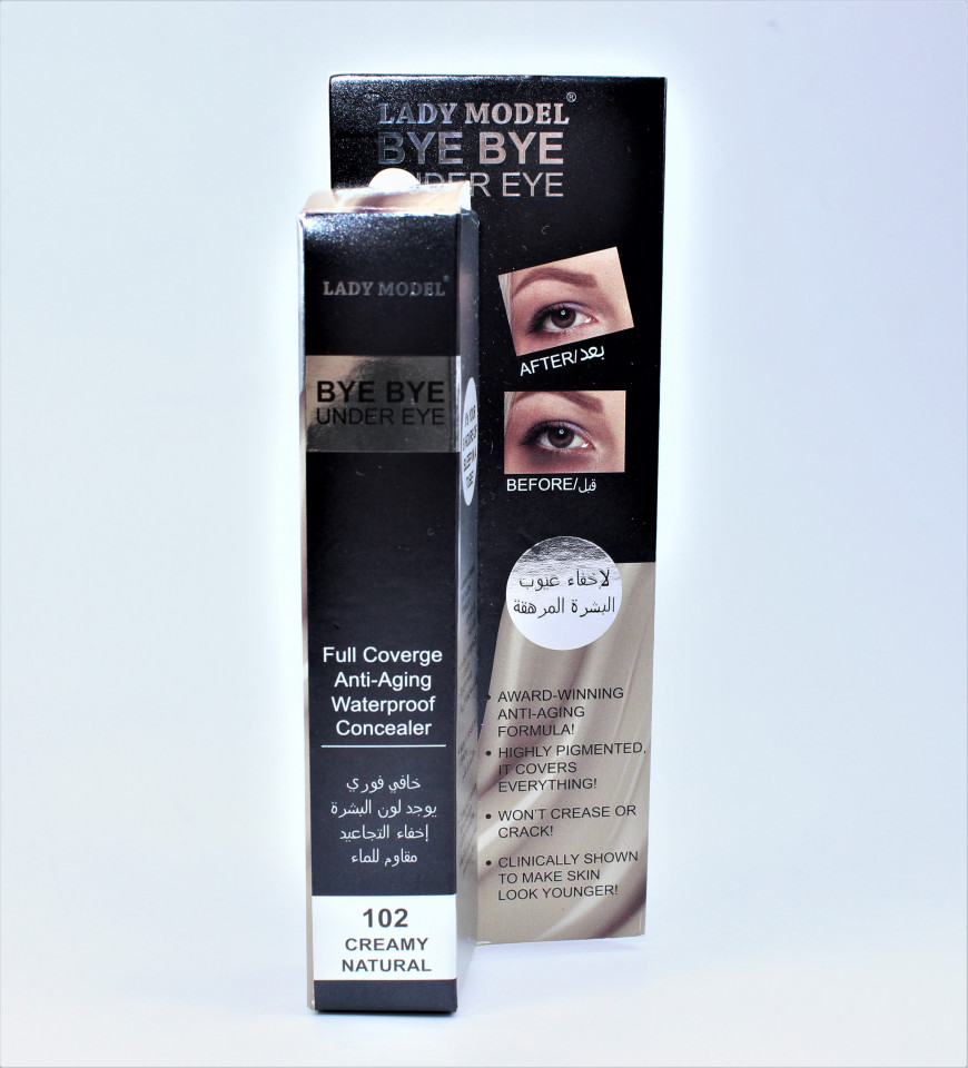 Corector acoperire mare, Lady Model, Bye Under Eye Waterproof, 102 Creamy Natural, 20 ml - 3 | YEO