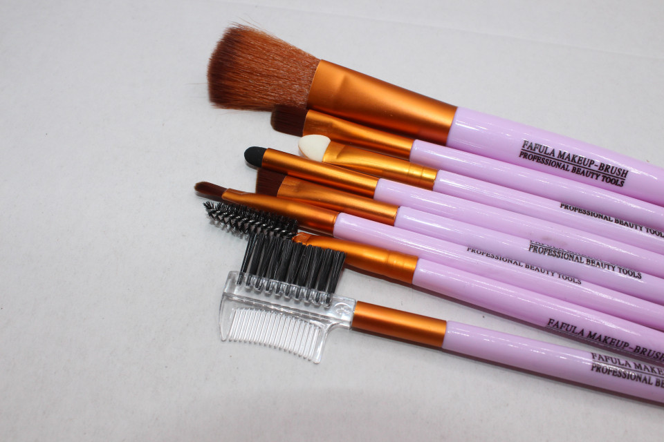 Pensule machiaj, Makeup Brush, 8 pensule Lila - 4 | YEO