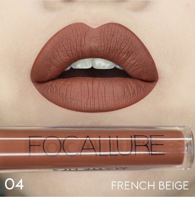 Ruj de buze lichid mat Focallure Ultra Chic Lips, Nuanta 04 French Beige - 2 | YEO