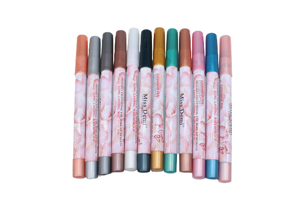 Set 12 creioane ochi waterproof, Miss Demi, Je T\'aime