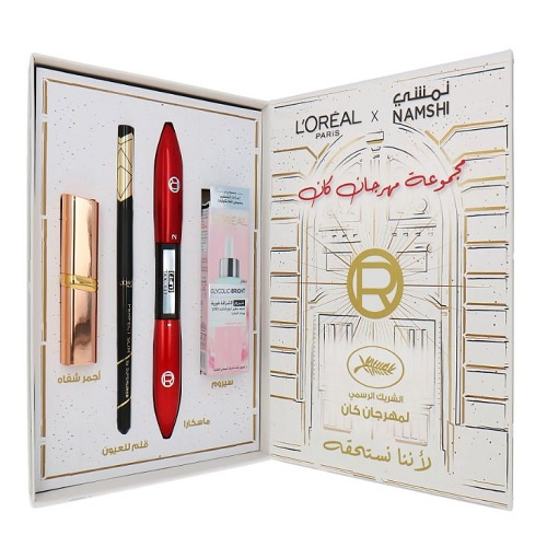 Set Machiaj 4 Cosmetice, Loreal, Ruj de buze, Mascara, Tus de ochi, Ser de fata - 1 | YEO