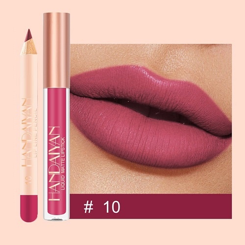 Set ruj si creion de buze, Handaiyan Lips Kit, Matte, 10 - 2 | YEO