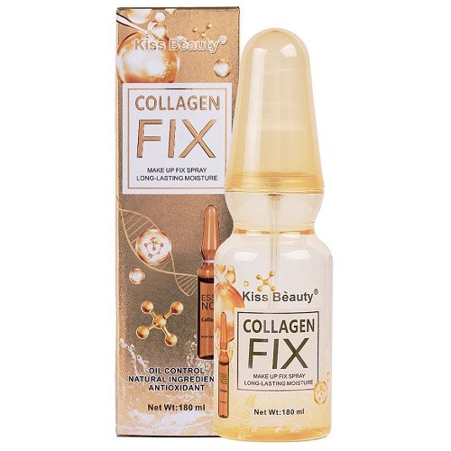 Spray Fixare machiaj cu Colagen, Kiss Beauty, Collagen Fix Antioxidant, 180 ml - 3 | YEO