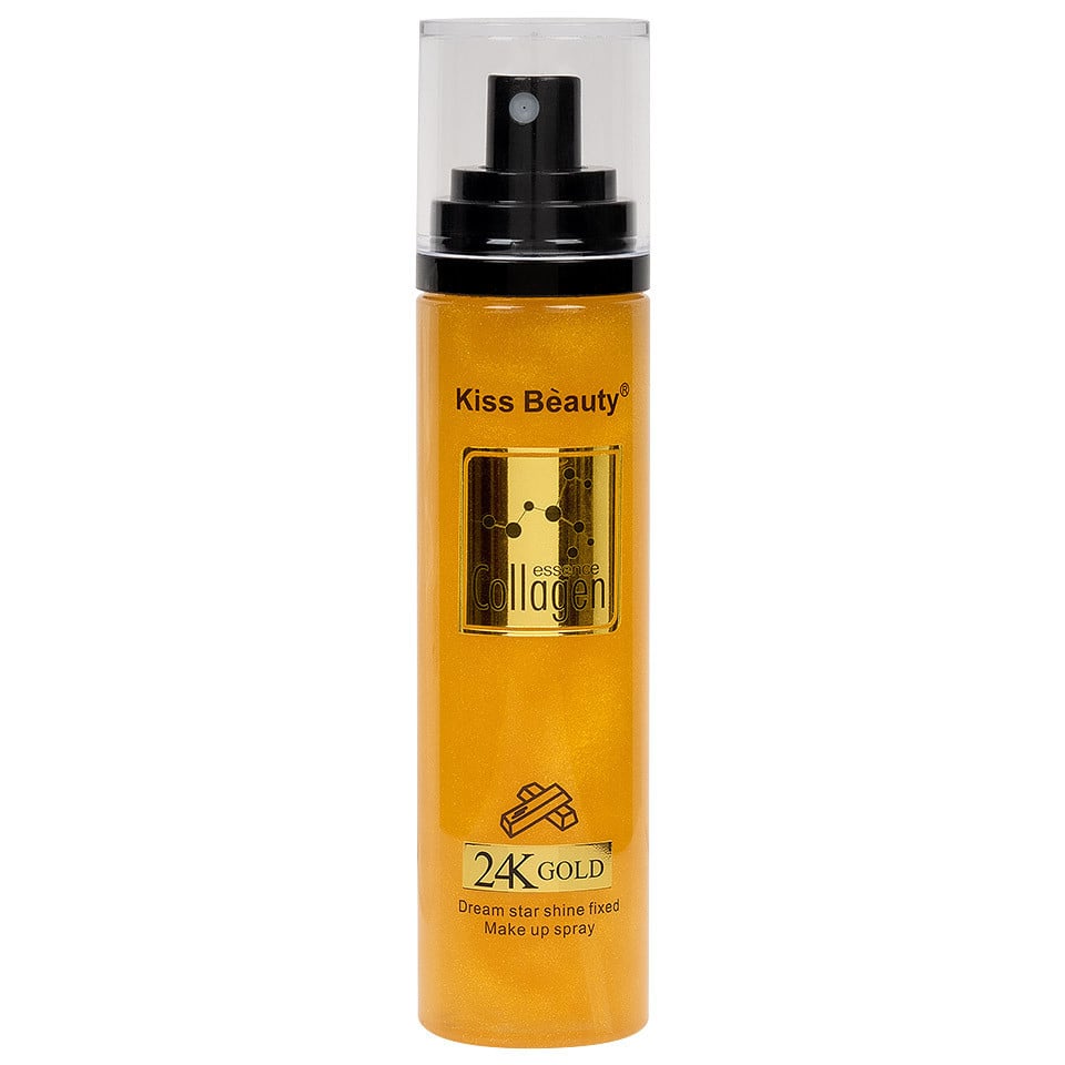 Spray fixator machiaj, Kiss Beauty, Collagen 24K Gold, 110 ml - 2 | YEO