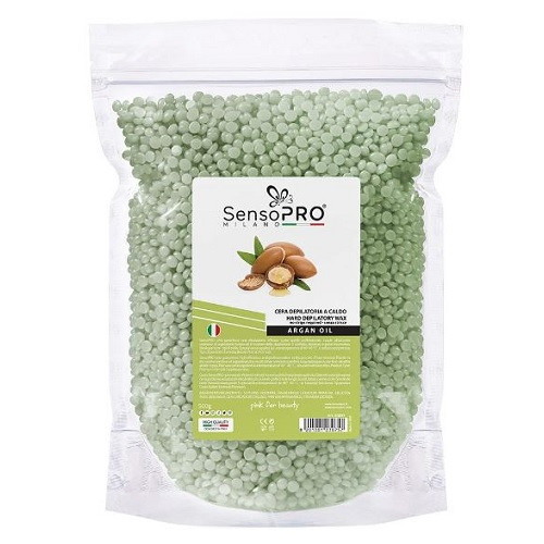 Ceara epilat elastica granule, SensoPro, Ulei de Argan, 500 g