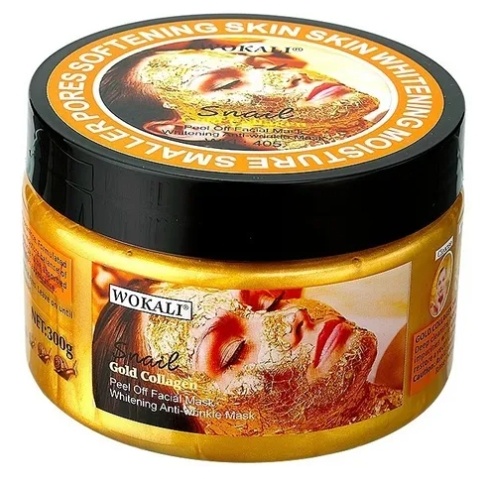 Masca de Fata Peel Off Antirid, cu Melc, Aur si Colagen, Wokali, Snail, Gold, Collagen, 300 g