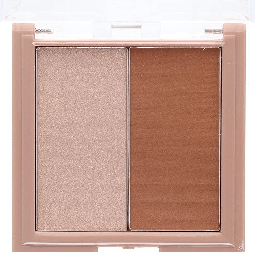 Paleta iluminator si bronzer, Sunkissed, Gorgeous Glow, Highlighter & Bronzing Palette, 2 culori - 1 | YEO