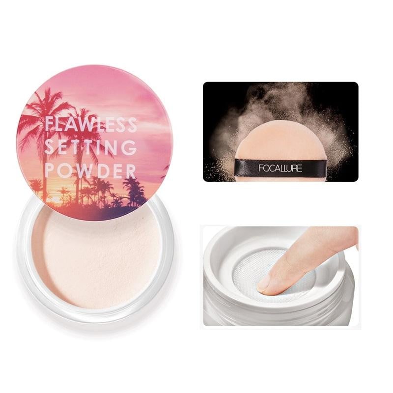 Pudra fixare machiaj Focallure Flawless Setting Powder 02 Ivory - 2 | YEO