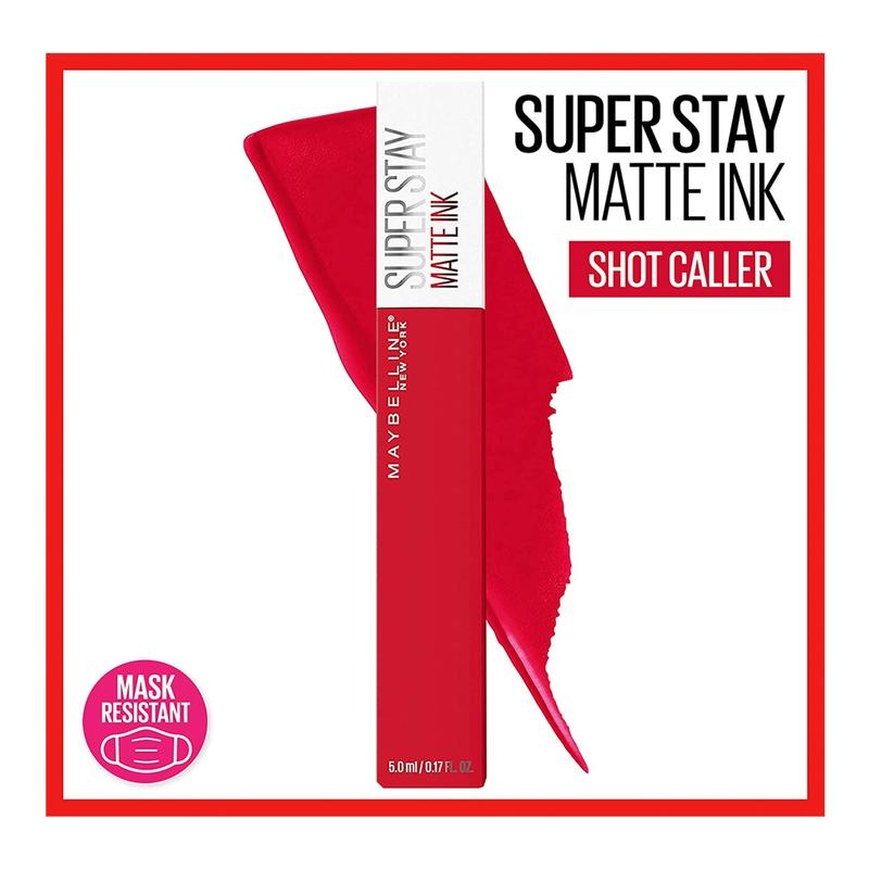 Ruj de buze rezistent la transfer, Maybelline, Superstay Matte Ink, 325 Shot Caller, 5 ml - 1 | YEO