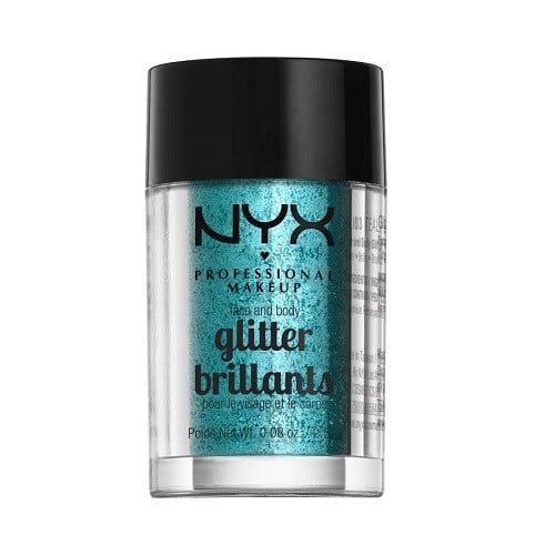 Sclipici pentru fata si corp, NYX, Glitter, 03 Teal, 2.5 g