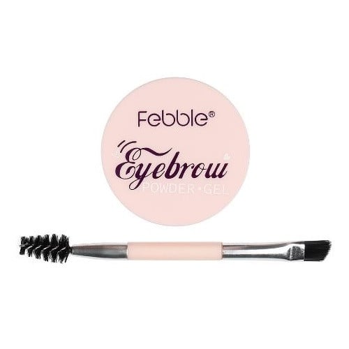 Tus si fard sprancene, Febble, Eyebrow Makeup, Negru, Pensula aplicare inclusa - 2 | YEO