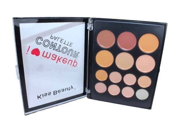 Paleta corectoare Kiss Beauty, I Love Contour Palette, 14 culori - 3 | YEO