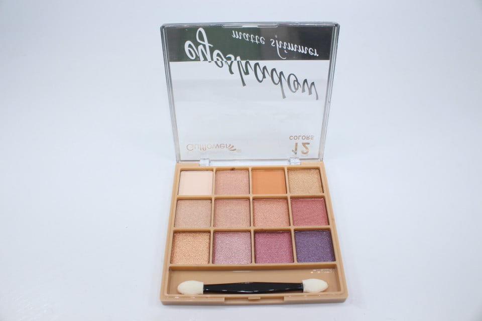 Paleta farduri de ochi, Gulflower, Eyeshadow Matte Shimmer, 12 culori, 01 - 1 | YEO