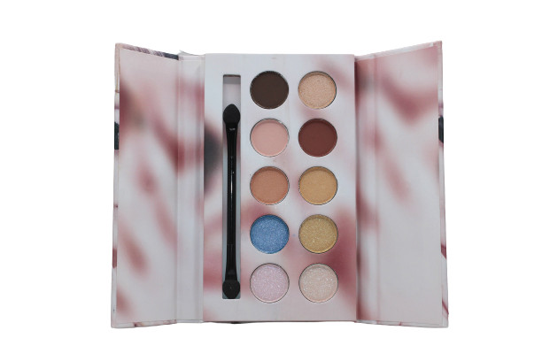 Paleta farduri de ochi, Kiss Beauty Fashion, 10 culori, pensula inclusa