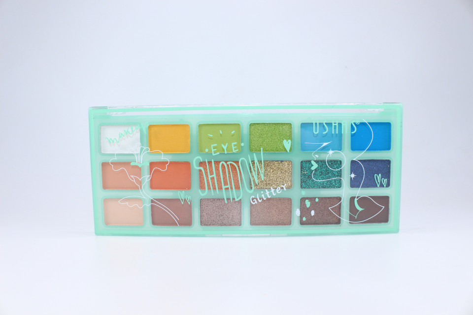 Paleta farduri de ochi, Ushas, Eyeshadow Glitter, 18 culori - 1 | YEO