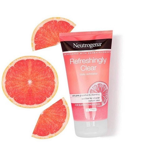 Scrub exfoliant pentru ten cu imperfectiuni, Neutrogena, Refreshingly Clear Pink Grapefruit, 150 ml - 1 | YEO