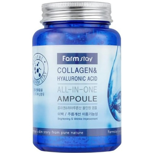 Ser Reparator cu Acid Hialuronic si Colagen, Farm Story, All In One Ampoule, 250 ml - 1 | YEO