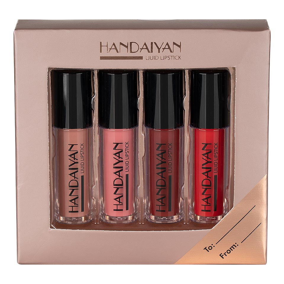 Set machiaj 4 rujuri de buze Liquid Lipstick, 02 - 2 | YEO