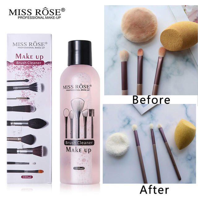 Solutie curatare pensule machiaj Miss Rose Brush Cleaner Make Up, 120 ml - 1 | YEO