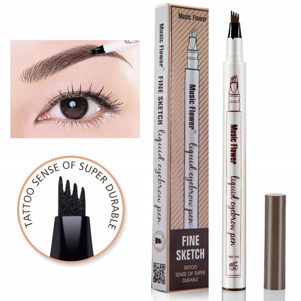 Creion sprancene efect Microblading Nuanta Dark Brown - 1 | YEO