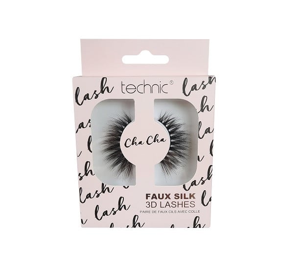 Gene false, Technic, Faux Silk 3D Lashes, Cha Cha, Adeziv inclus