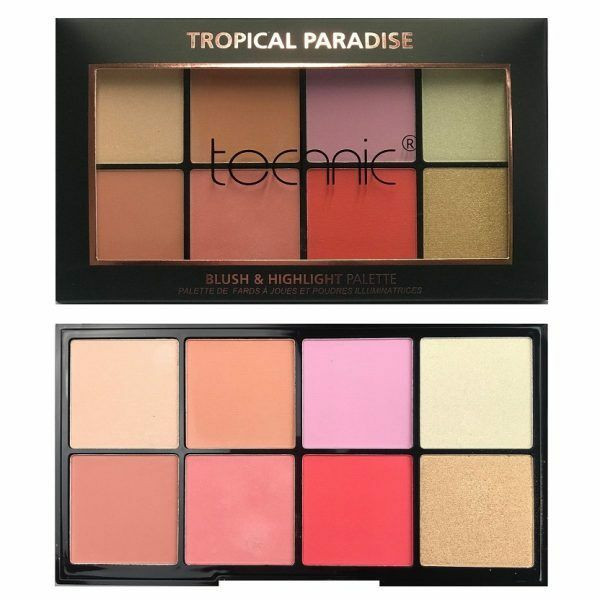 Paleta fard de obraz si iluminator Technic Tropical Paradise Blush Highlight Palette - 1 | YEO