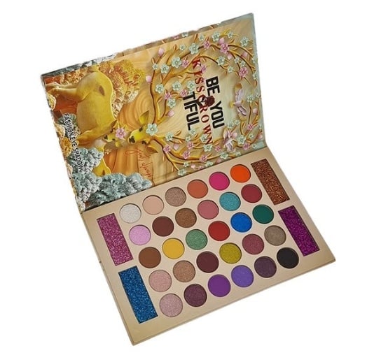 Paleta Farduri Mate, Sidefate si Glitter, Kiss Crown, Be You Tiful, 34 Culori