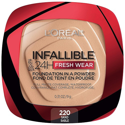 Pudra de fata, Loreal, Infallible 24H Fresh Wear, Foundation In A Powder, 220 Sand, 9 g