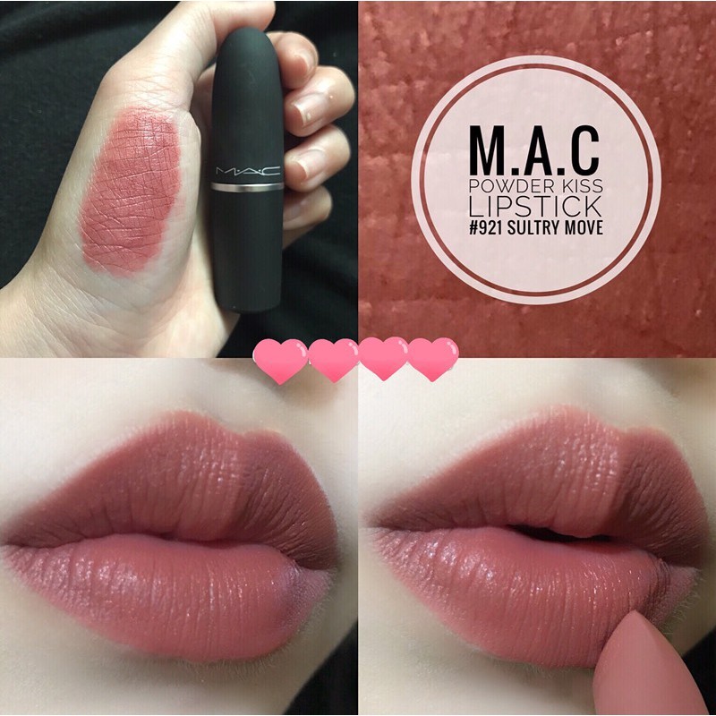 Ruj de buze MAC Powder Kiss Lipstick, Natural, Mat (Fara cutie si eticheta) - 3 | YEO