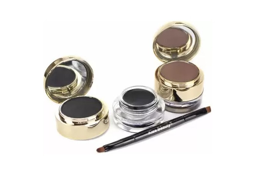 Set tus eyeliner gel + fard sprancene Kiss Beauty eyebrow&eyeliner gel - 2 | YEO