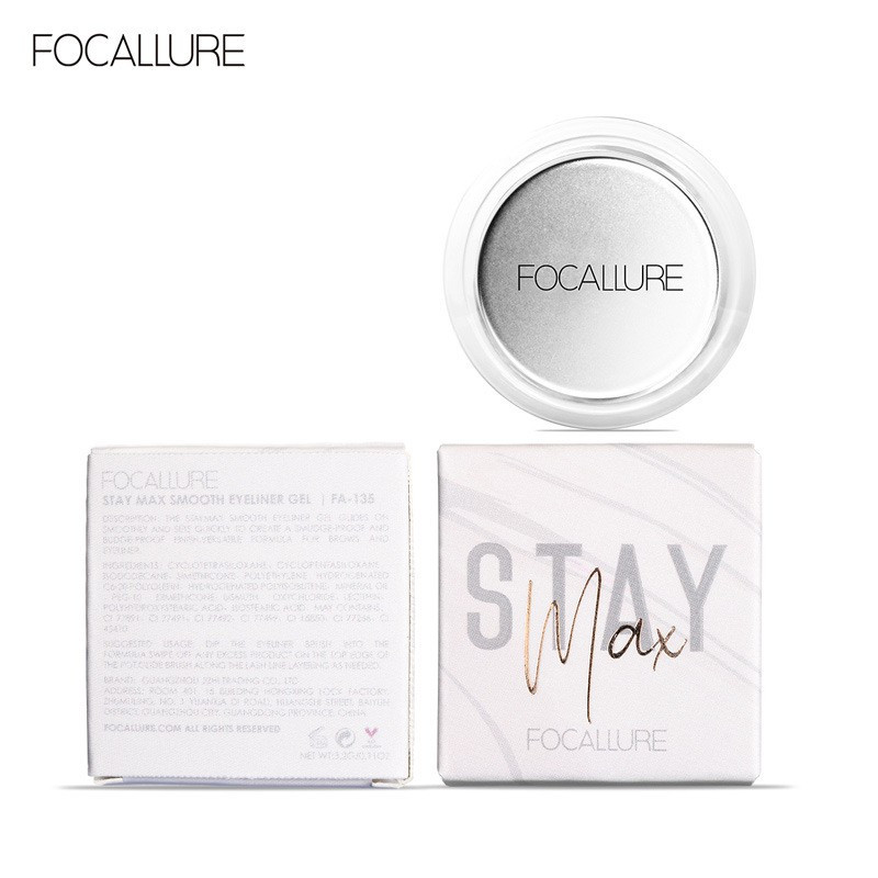 Eyeliner gel Focallure Stay Max Smooth, Negru - 2 | YEO