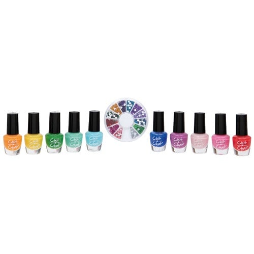 Set 10 oje si strasuri de unghii, Chit Chat, Colour Wheel, Vegan, 35 ml - 1 | YEO