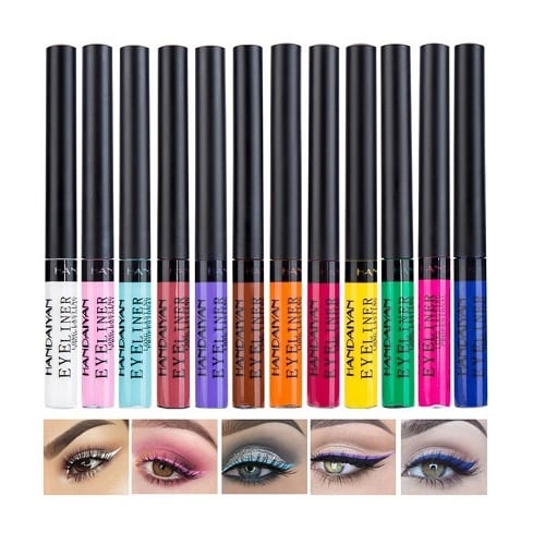 Set 12 Tusuri de Ochi Colorate, Handaiyan, Matte Eyeliner, A - 1 | YEO