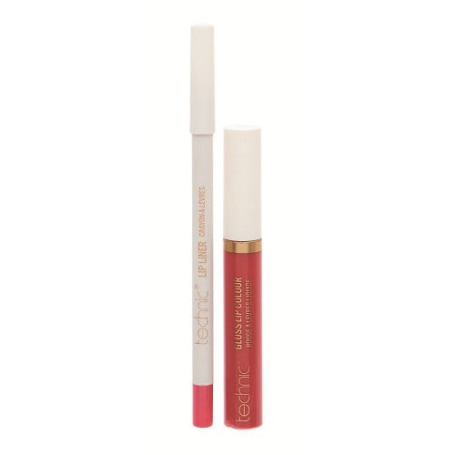 Set Luciu si creion de buze, Technic, Lip Kit, Rose - 1 | YEO