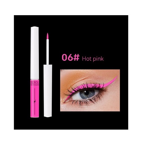 Tus de ochi colorat, Derol, Eyeliner lichid, 06 Hot Pink, 4 ml