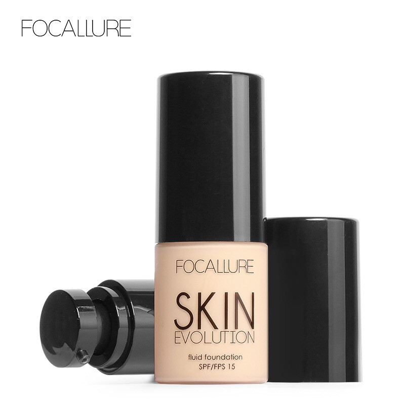 Fond de ten fluid Focallure Skin Evolution SPF15, 01 Alabaster - 2 | YEO