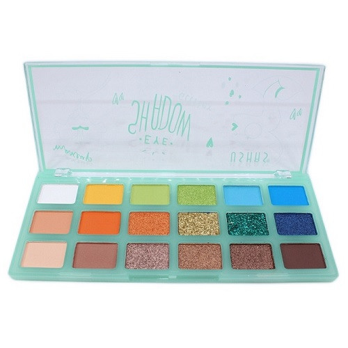 Paleta farduri de ochi, Ushas, Eyeshadow Glitter, 18 culori