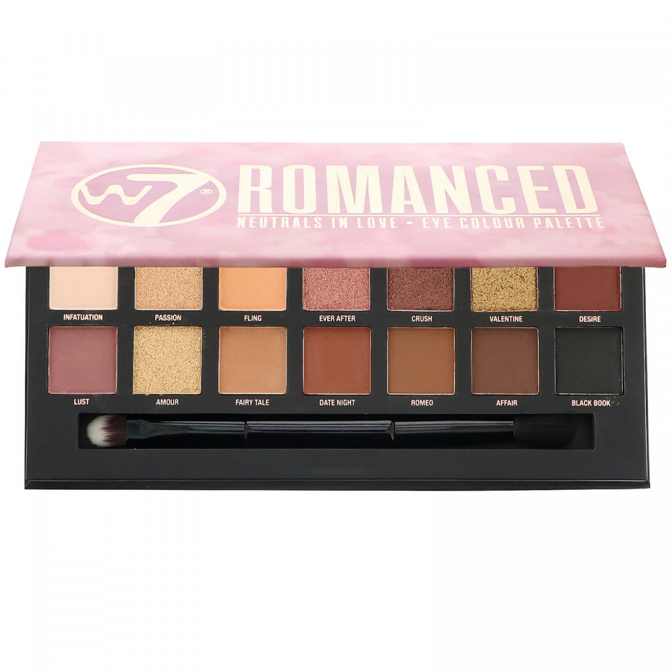 Paleta farduri de pleoape W7 Romanced Neutrals In Love, 14 culori - 2 | YEO