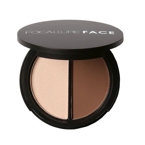 Pudra contur + iluminator Focallure Duo, 02 - 2 | YEO