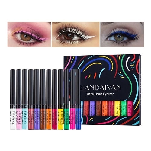 Set 12 Tusuri de Ochi Colorate, Handaiyan, Matte Eyeliner, A - 2 | YEO