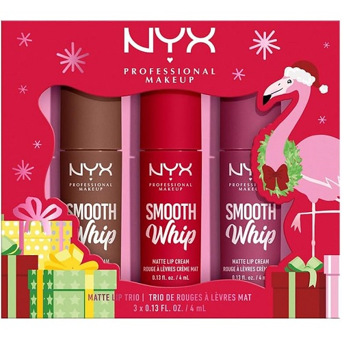 Set 3 Rujuri de buze lichide, NYX, Smooth Whip Matte Lip Trio, 3 x 4 ml - 1 | YEO