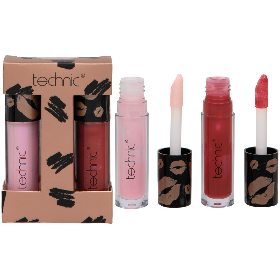 Set luciu de buze, Technic, Glossy Top Duo, 2 bucati, 01 - 2 | YEO