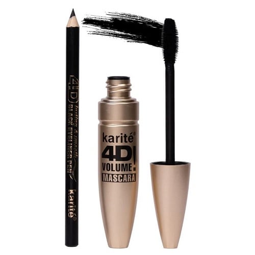 Set Rimel si Creion, Karite, 4D, Volume Mascara & Eyeliner, Negru - 3 | YEO