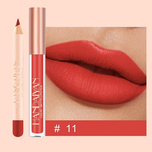 Set ruj si creion de buze, Handaiyan Lips Kit, Matte, 11 - 1 | YEO