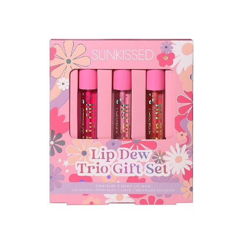 Set Ulei de Buze, Sunkissed, Lip Dew Trio Gift Lip Oils, 3 bucati - 1 | YEO