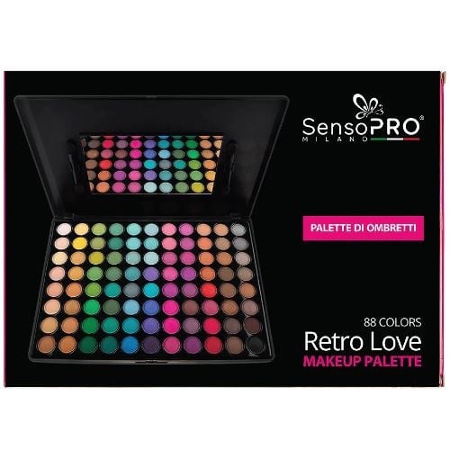 Trusa farduri, SensoPro, Palette Di Ombretti, 88 colors, Retro Love - 2 | YEO