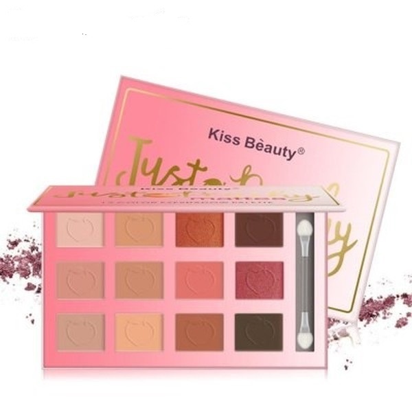 Kiss Beauty Paleta 12 Farduri de Ochi Mate, Just Peachy…