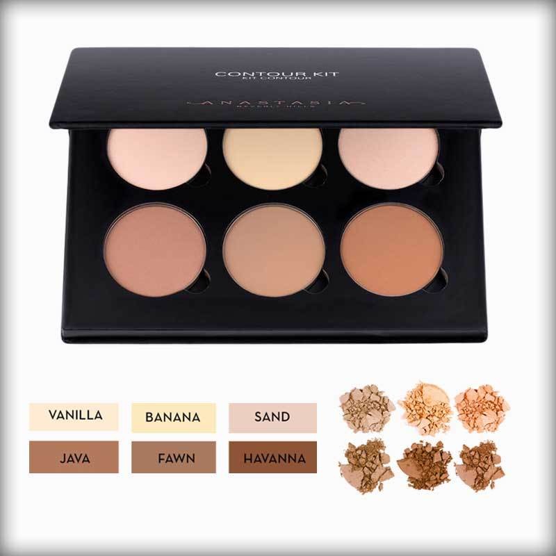 Paleta 6 pudre/ Kit conturare fata Anastasia Contour Kit Light To Medium