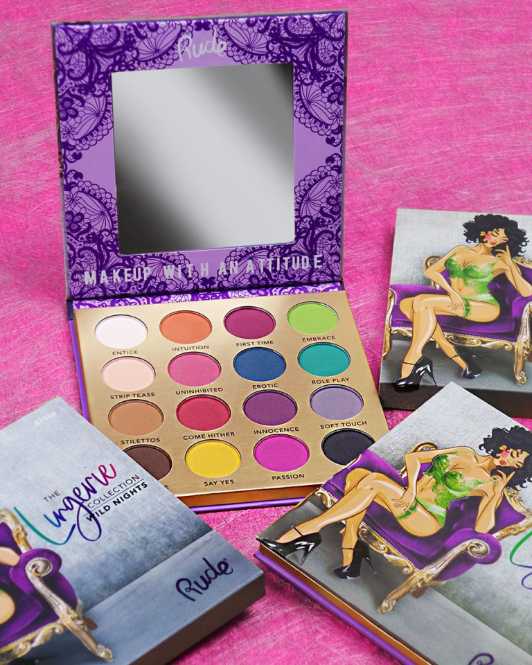Paleta fard de ochi Kiss Crown, The Lingerie Wild Nights, 16 farduri mate Kiss Crown