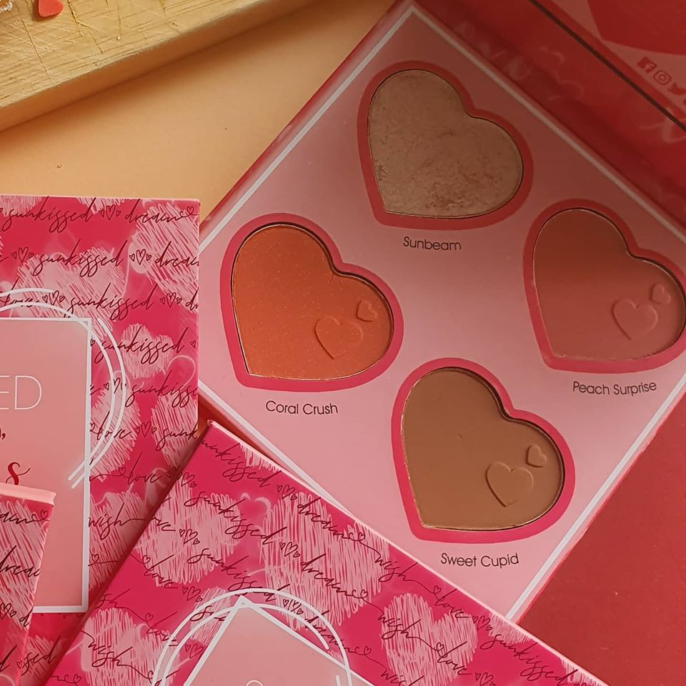 Paleta iluminator si blush Sunkissed Cupid`s Match Face Palette - 1 | YEO